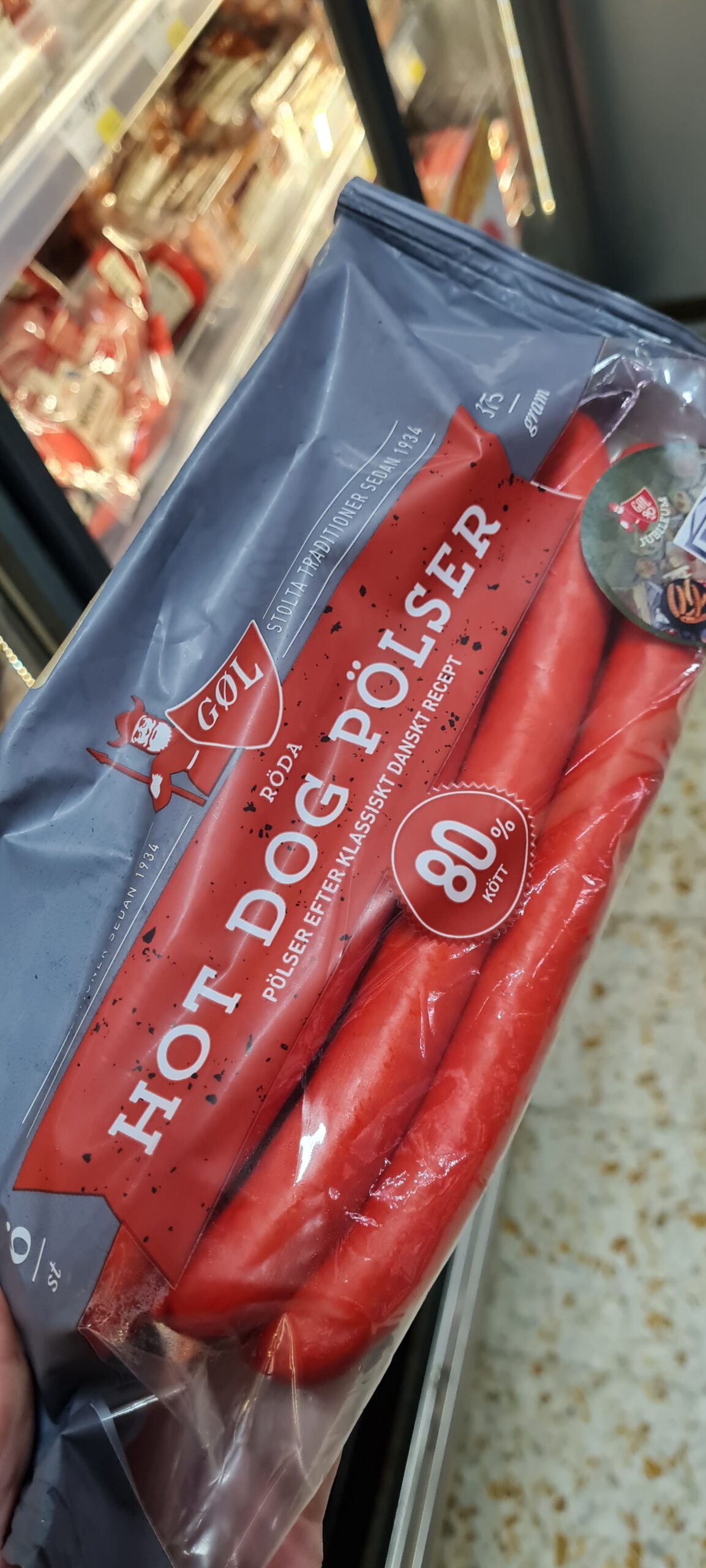 Hot dog pölser från Gøl med hela 80 % riktig kött